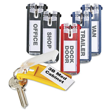 Durable® Key Tags For Locking Key Cabinets, Plastic, 1 1-8 X 2 3-4, Black, 6-pack freeshipping - TVN Wholesale